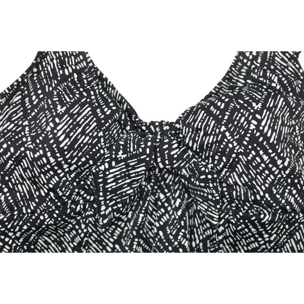 Swim Solutions Women's Abstract Bow Swimdress In Black White - Picture 4 of 7